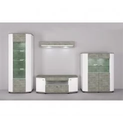 Fredriks Étagère murale Karlsburg - Blanc / Imitation béton -Meubles de salle à manger Soldes Magasin 1000128191 210429 08265400003 MOOD DETAILS P000000001000128191 mood