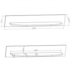 Fredriks Étagère murale Karlsburg - Blanc / Imitation béton -Meubles de salle à manger Soldes Magasin 1000128191 210429 08265700005 SKETCH DETAILS P000000001000128191 sketch