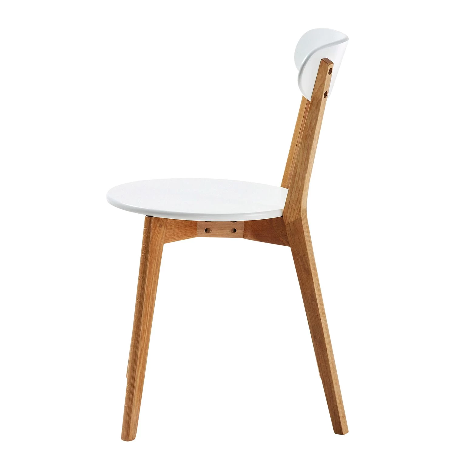 Norrwood Chaises Areia (lot de 2) - Partiellement en chêne massif - Blanc / Chêne 2 Norrwood Chaises Areia (lot de 2) - Partiellement en chêne massif - Blanc / Chêne – Image 2