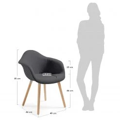 Norrwood Chaises à accoudoirs Kevya l (lot de 2) - Gris foncé 9 Norrwood Chaises à accoudoirs Kevya l (lot de 2) - Gris foncé -Meubles de salle à manger Soldes Magasin 1000128754 180821 085042126 GALLERYIMAGES P000000001000128754