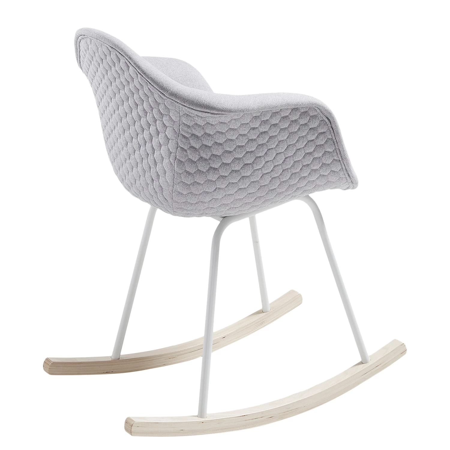 Norrwood Rocking chair Kevya II (lot de 2) - Tissu / Frêne massif - Gris clair / Frêne 3 Norrwood Rocking chair Kevya II (lot de 2) - Tissu / Frêne massif - Gris clair / Frêne – Image 3