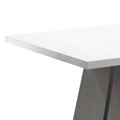 Mooved Table Leeton lV - Blanc - Hauteur : 76 cm - Largeur : 160 cm - Profondeur : 90 cm -Meubles de salle à manger Soldes Magasin 1000128927 180918 12322030 GALLERYIMAGES P000000001000128927