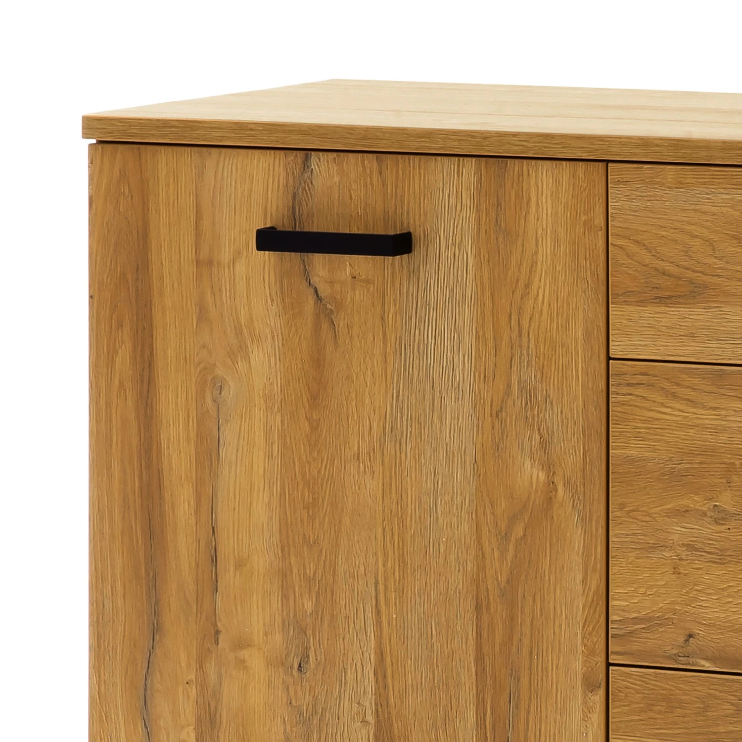 Red Living Commode Krokby II - Imitation chêne Grandson / Noir 4 Red Living Commode Krokby II - Imitation chêne Grandson / Noir – Image 4