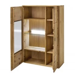 Naturoo Buffet haut Forge II - Partiellement en chêne massif - Chêne de poutre Bianco / Imitation chêne Bianco - Porte en verre à gauche -Meubles de salle à manger Soldes Magasin 1000133761 200811 14142101690 DETAILS P000000001000133761