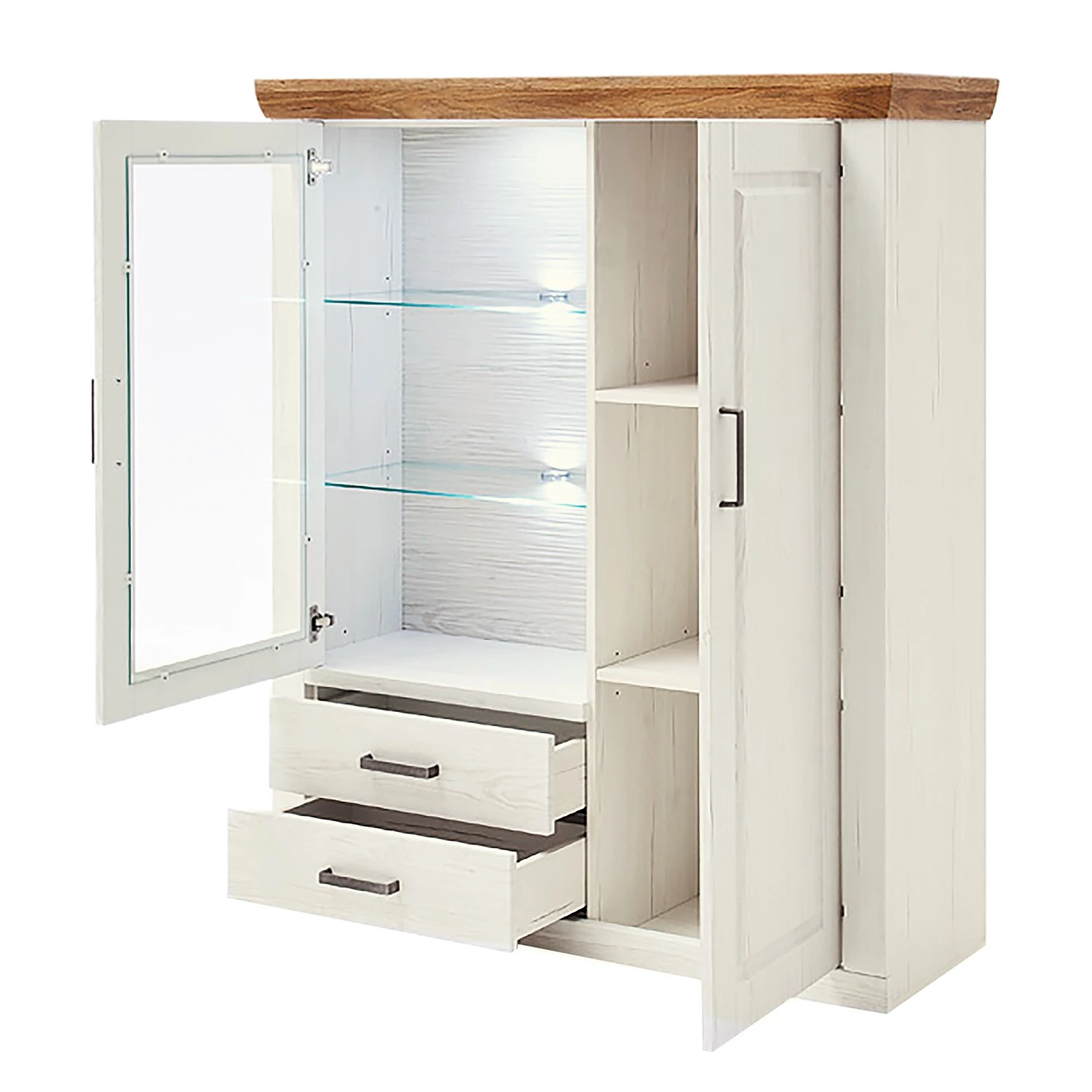 Ridgevalley Buffet haut Arez - Pin blanc / Chêne 3 Ridgevalley Buffet haut Arez - Pin blanc / Chêne – Image 3