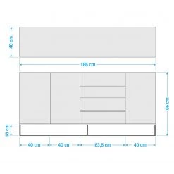 Fredriks Buffet Zaddy III - Blanc / Noir 36 Fredriks Buffet Zaddy III - Blanc / Noir -Meubles de salle à manger Soldes Magasin 1000134689 190925 15560700003 SKETCH DETAILS P000000001000134689 sketch