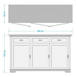 Ridgevalley Buffet Jasmund I - Blanc 9 Ridgevalley Buffet Jasmund I - Blanc -Meubles de salle à manger Soldes Magasin 1000136050 190405 14520500019 GALLERYIMAGES P000000001000136050