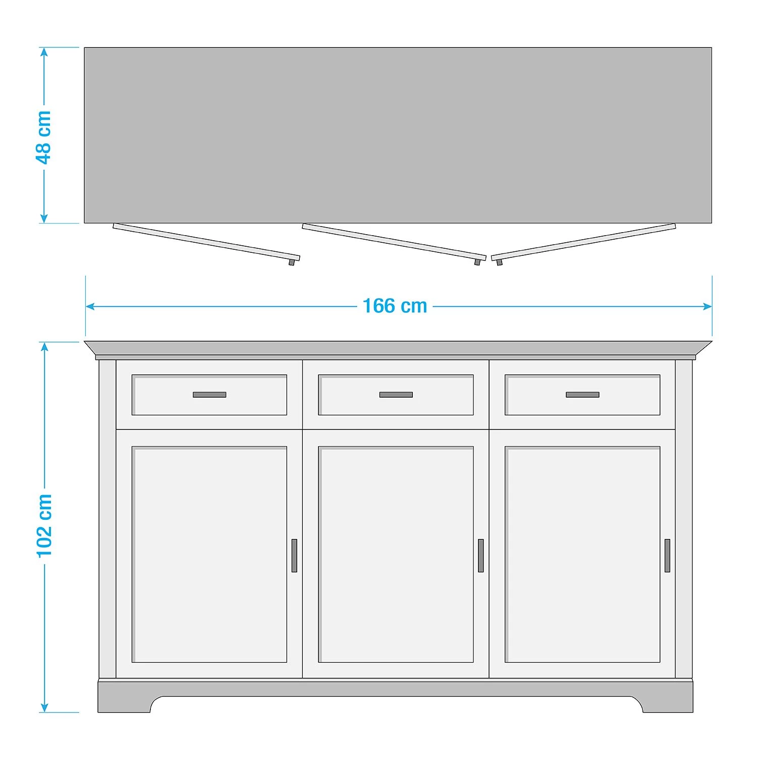 Ridgevalley Buffet Jasmund I - Blanc 5 Ridgevalley Buffet Jasmund I - Blanc – Image 5