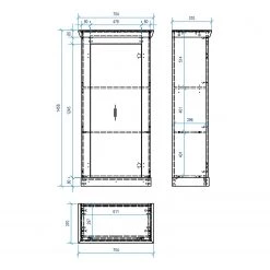 Ridgevalley Buffet haut Lewk II - Imitation pin blanc / Imitation pin -Meubles de salle à manger Soldes Magasin 1000136077 181219 14223800056 GALLERYIMAGES P000000001000136077
