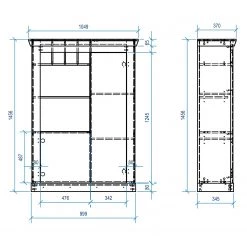 Ridgevalley Buffet haut Lewk III - Imitation pin blanc / Imitation pin -Meubles de salle à manger Soldes Magasin 1000136092 181219 14224000104 GALLERYIMAGES P000000001000136092