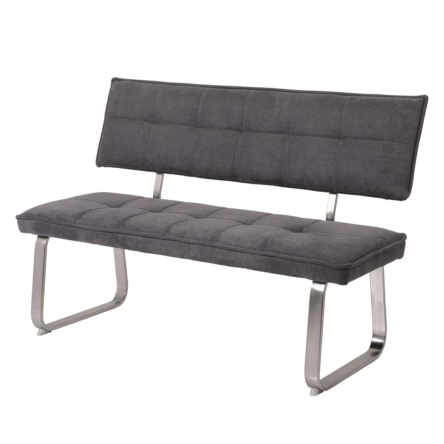 Loftscape Banc Roby II - Tissu / Acier - Anthracite / Imitation acier inoxydable 1 Loftscape Banc Roby II - Tissu / Acier - Anthracite / Imitation acier inoxydable