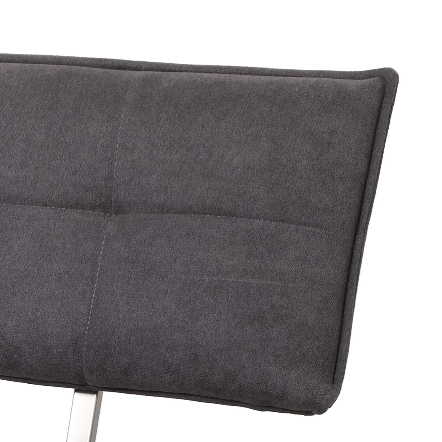 Loftscape Banc Roby II - Tissu / Acier - Anthracite / Imitation acier inoxydable 2 Loftscape Banc Roby II - Tissu / Acier - Anthracite / Imitation acier inoxydable – Image 2