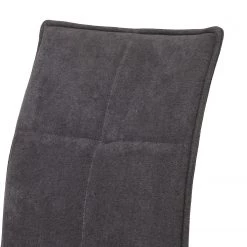 Loftscape Chaises capitonnées Roby (lot de 2) - Tissu / Acier - Anthracite / Acier inoxydable -Meubles de salle à manger Soldes Magasin 1000138416 181108 104438138 GALLERYIMAGES P000000001000138416