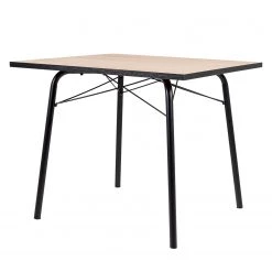 Tenzo Table à Flow I - Métal - Noir / Chêne