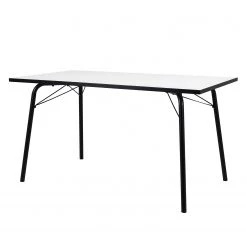 Tenzo Table Dine - Métal - Blanc - 140 x 80 cm
