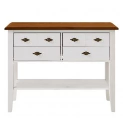 Maison Belfort Console Bergen I - Pin massif - Pin blanc / Pin Bernstein - Largeur : 102 cm