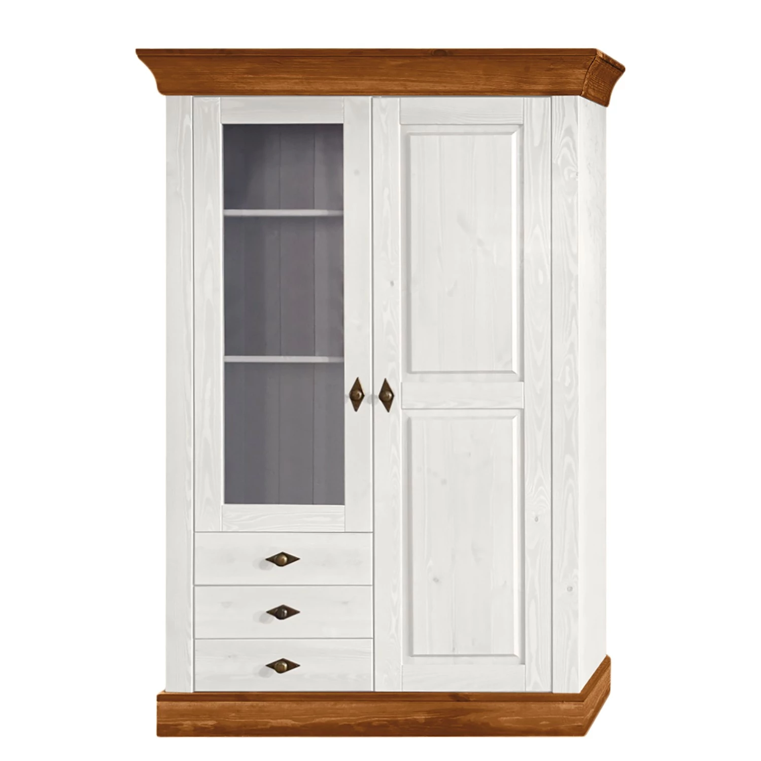 Maison Belfort Vitrine Bergen I - Pin massif - Pin blanc / Pin Bernstein 1 Maison Belfort Vitrine Bergen I - Pin massif - Pin blanc / Pin Bernstein