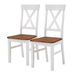 Maison Belfort Chaise Bergen (lot de 2) - Pin massif - Epicéa blanc / Epicéa ambre jaune
