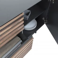 Norrwood Enfilade Kipra - Noyer contreplaqué - Graphite -Meubles de salle à manger Soldes Magasin 1000150226 181214 16440300079 GALLERYIMAGES P000000001000150226