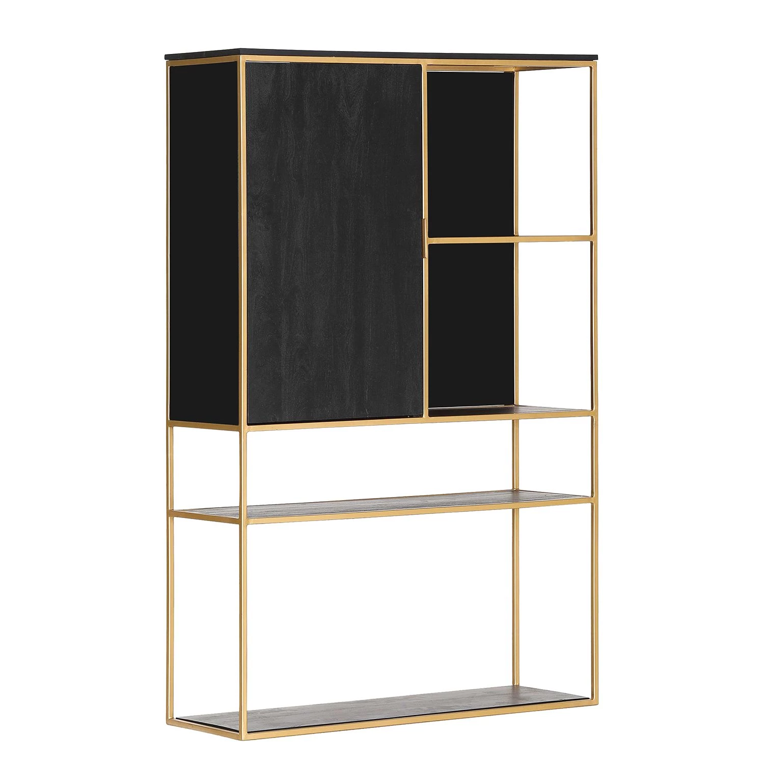 Jack & Alice Buffet haut Harbin - Acacia massif - Acacia noir / Doré 1 Jack & Alice Buffet haut Harbin - Acacia massif - Acacia noir / Doré