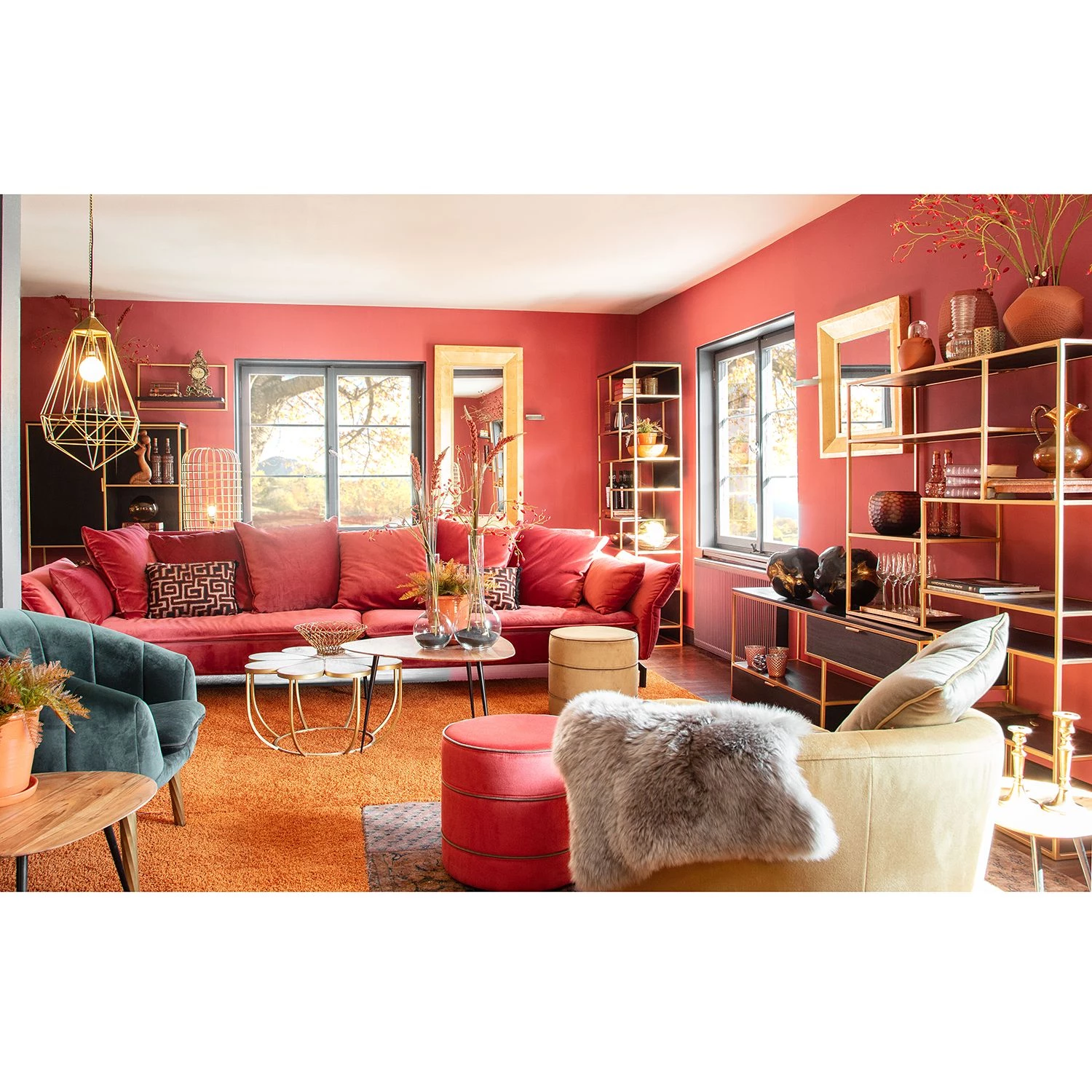 Jack & Alice Buffet haut Harbin - Acacia massif - Acacia noir / Doré 2 Jack & Alice Buffet haut Harbin - Acacia massif - Acacia noir / Doré – Image 2