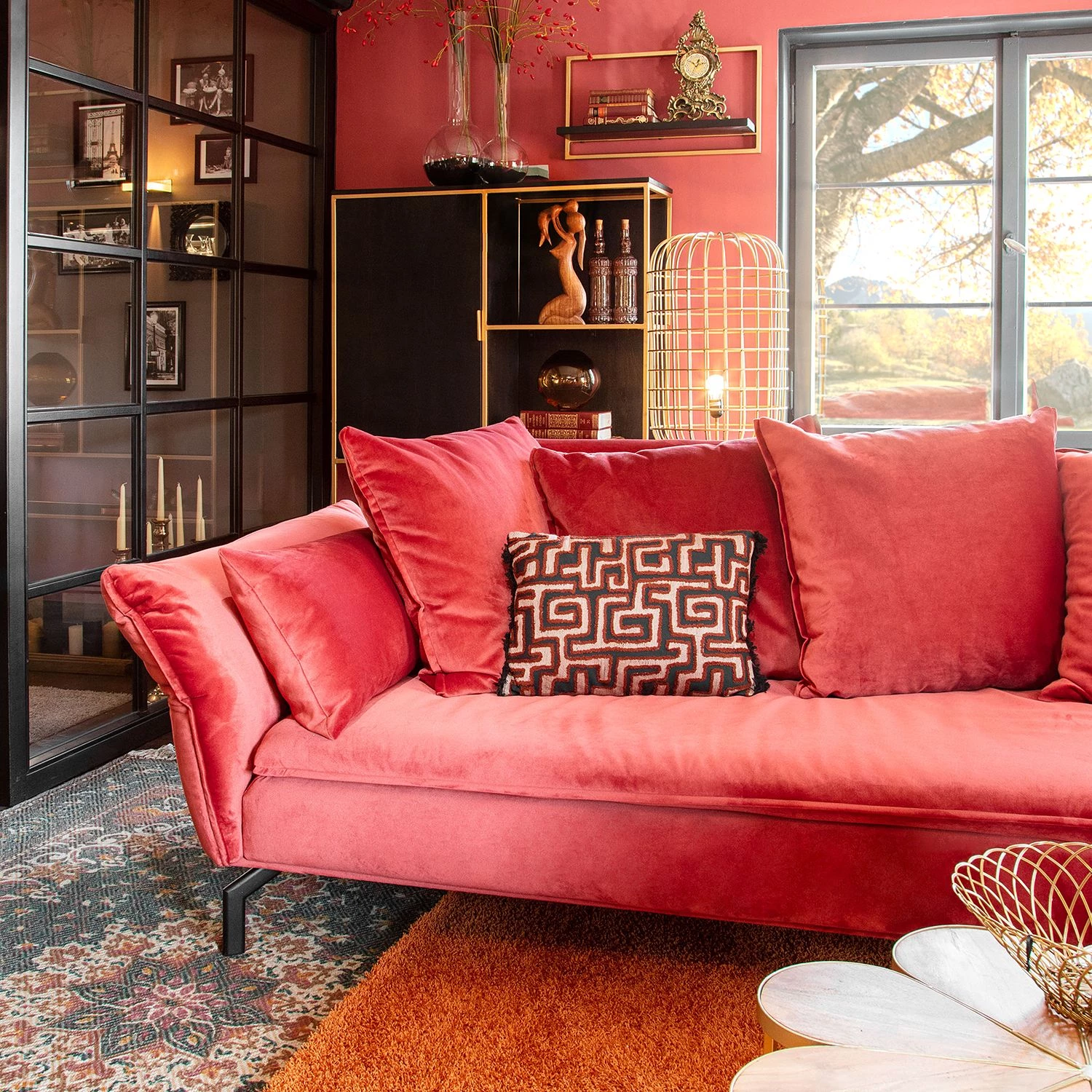 Jack & Alice Buffet haut Harbin - Acacia massif - Acacia noir / Doré 4 Jack & Alice Buffet haut Harbin - Acacia massif - Acacia noir / Doré – Image 4