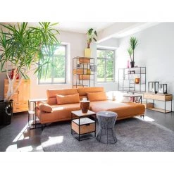 Red Living Étagère Mello - Acacia massif - Acacia naturel / Noir -Meubles de salle à manger Soldes Magasin 1000150365 181212 12361900058 GALLERYIMAGES P000000001000150365