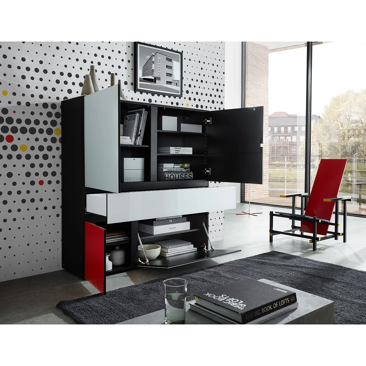 Germania Buffet Ideeus - Noir / Multicolore 3 Germania Buffet Ideeus - Noir / Multicolore – Image 3