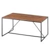 Ars manufacti Table Woodson - Acacia massif / Fer - Acacia Marron clair - Largeur : 180 cm