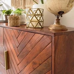 Jack & Alice Buffet Loga - Acacia massif / Fer - Acacia brun -Meubles de salle à manger Soldes Magasin 1000153425 190925 06220300019 DETAILS P000000001000153425