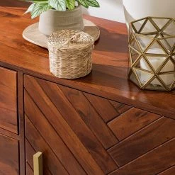 Jack & Alice Buffet Loga - Acacia massif / Fer - Acacia brun -Meubles de salle à manger Soldes Magasin 1000153425 190925 06220300021 DETAILS P000000001000153425