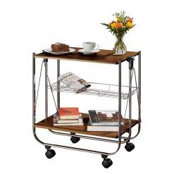 WENKO Desserte Dinett Deluxe - Imitation noyer