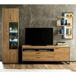 Naturoo Vitrine Kiah - Chêne à nœuds massif -Meubles de salle à manger Soldes Magasin 1000160264 200811 14171701872 MOOD DETAILS P000000001000160264 mood