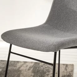 Fredriks Chaise capitonnée Molong - Tissu / Métal - Gris / Noir -Meubles de salle à manger Soldes Magasin 1000161907 200211 15372500003 DETAILS P000000001000161907