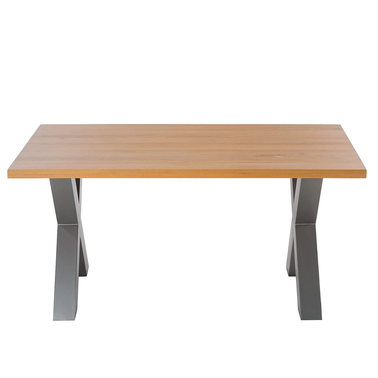 Ars manufacti Table Woodha X - Hêtre - Largeur : 160 cm - Sans rallonge - Argenté 3 Ars manufacti Table Woodha X - Hêtre - Largeur : 160 cm - Sans rallonge - Argenté – Image 3