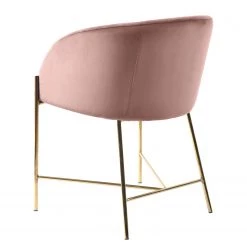 Jack & Alice Chaise à accoudoirs Norwen II - Velours/ Métal - Rose vieilli -Meubles de salle à manger Soldes Magasin 1000163212 190315 15250400182 GALLERYIMAGES P000000001000163212