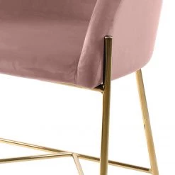 Jack & Alice Chaise à accoudoirs Norwen II - Velours/ Métal - Rose vieilli -Meubles de salle à manger Soldes Magasin 1000163212 190315 15250400185 GALLERYIMAGES P000000001000163212