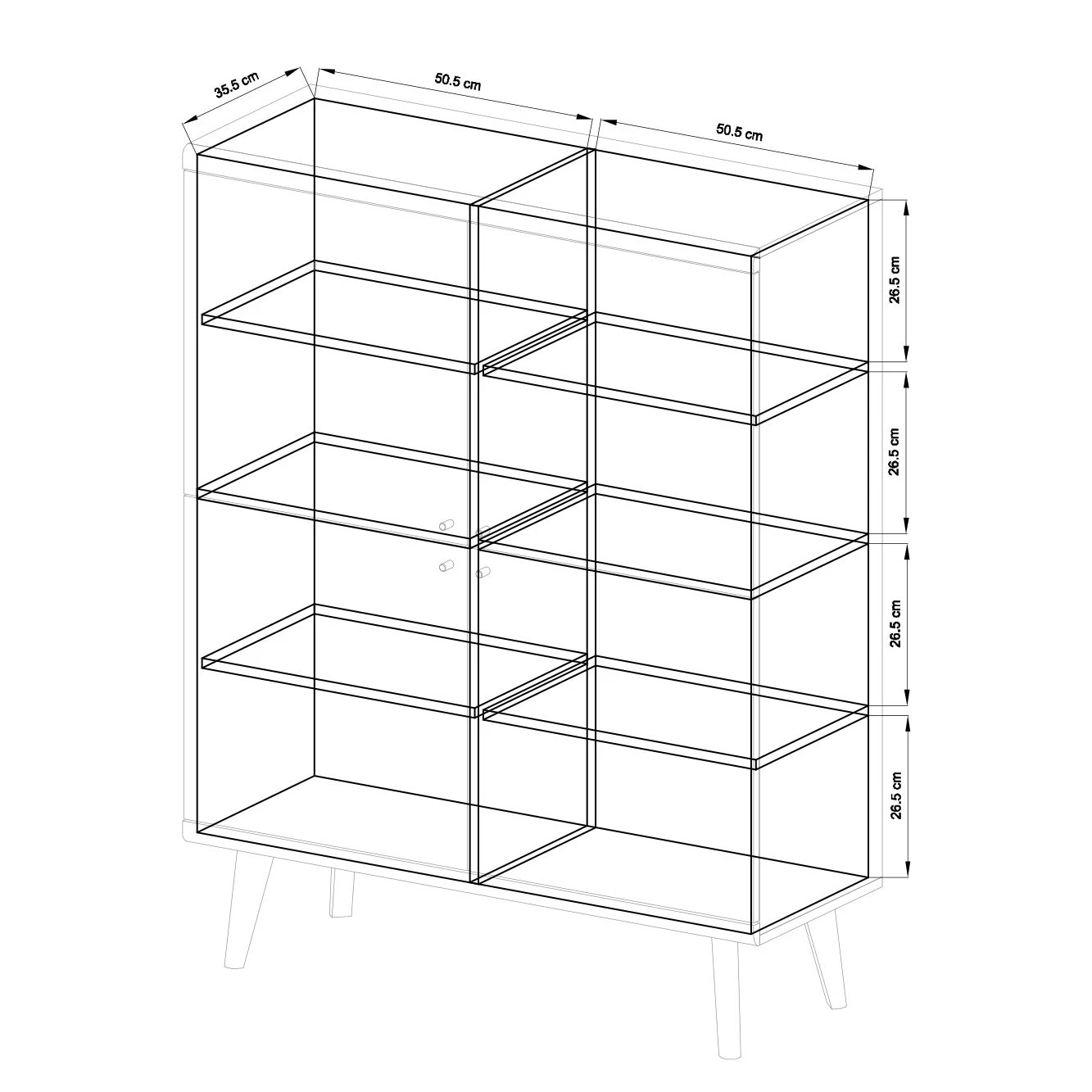 Norrwood Buffet Gyland - Blanc matt / Imitation chêne Riviera 10 Norrwood Buffet Gyland - Blanc matt / Imitation chêne Riviera – Image 10
