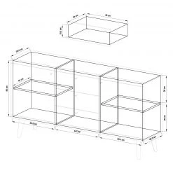 Norrwood Enfilade Gyland - Blanc matt / Imitation chêne Riviera 21 Norrwood Enfilade Gyland - Blanc matt / Imitation chêne Riviera -Meubles de salle à manger Soldes Magasin 1000164014 190307 08392400101 GALLERYIMAGES P000000001000164014