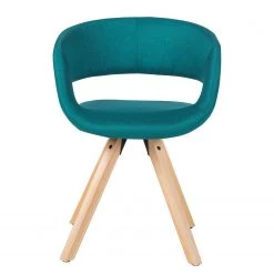 Mørteens Chaise à accoudoirs Buggio - Tissu / Hévéa massif - Tissu Cors: Pétrole - 1 chaise -Meubles de salle à manger Soldes Magasin 1000164525 210521 08454700002 DETAILS P000000001000164525