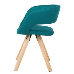 Mørteens Chaise à accoudoirs Buggio - Tissu / Hévéa massif - Tissu Cors: Pétrole - 1 chaise -Meubles de salle à manger Soldes Magasin 1000164525 210521 08454700003 DETAILS P000000001000164525