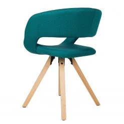 Mørteens Chaise à accoudoirs Buggio - Tissu / Hévéa massif - Tissu Cors: Pétrole - 1 chaise -Meubles de salle à manger Soldes Magasin 1000164525 210521 08454700004 DETAILS P000000001000164525