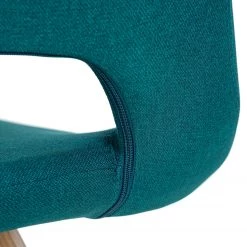 Mørteens Chaise à accoudoirs Buggio - Tissu / Hévéa massif - Tissu Cors: Pétrole - 1 chaise -Meubles de salle à manger Soldes Magasin 1000164525 210521 08460100009 DETAILS P000000001000164525