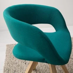 Mørteens Chaise à accoudoirs Buggio - Tissu / Hévéa massif - Tissu Cors: Pétrole - 1 chaise -Meubles de salle à manger Soldes Magasin 1000164525 210602 06321400004 DETAILS P000000001000164525