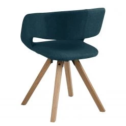 Mørteens Chaise à accoudoirs Buggio - Tissu / Hévéa massif - Tissu Cors: Bleu jean - 1 chaise -Meubles de salle à manger Soldes Magasin 1000164526 190315 07573200020 GALLERYIMAGES P000000001000164526