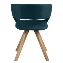 Mørteens Chaise à accoudoirs Buggio - Tissu / Hévéa massif - Tissu Cors: Bleu jean - 1 chaise -Meubles de salle à manger Soldes Magasin 1000164526 190315 07573200021 GALLERYIMAGES P000000001000164526