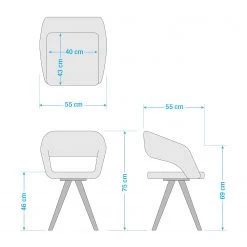 Mørteens Chaise à accoudoirs Buggio - Tissu / Hévéa massif - Tissu Cors: Bleu jean - 1 chaise -Meubles de salle à manger Soldes Magasin 1000164526 220915 500 SKETCH DETAILS P000000001000164526 sketch