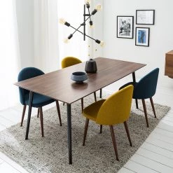 Mørteens Table Gjora - Partiellement en hévéa massif - Noyer / Noir -Meubles de salle à manger Soldes Magasin 1000164590 210120 16165400002 MOOD DETAILS P000000001000164590 mood