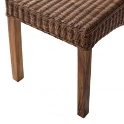 Wolf-Möbel Chaises Bali II (lot de 2) - Rotin / Bois de suar massif - Marron / Suar -Meubles de salle à manger Soldes Magasin 1000164657 190822 11012900011 DETAILS P000000001000164657