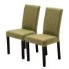 Ars Natura Chaises Flen II (lot de 2) - Tissu / Hêtre massif - Hêtre - Vert olive - Hêtre foncé